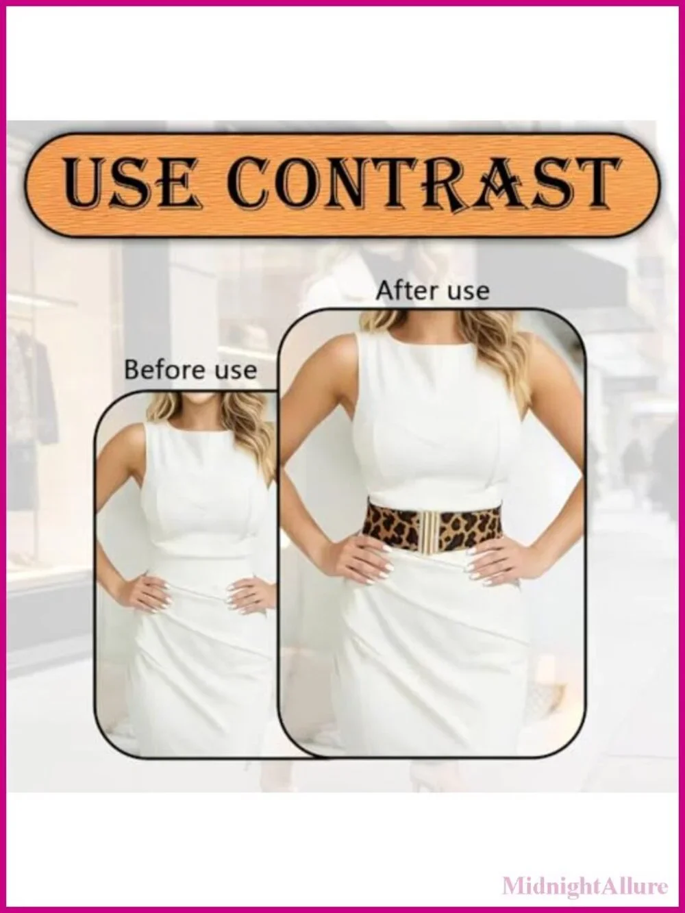 Women's Wide Elastic Waist Belt Set with Gold-Tone Buckle, Adjustable Stretch